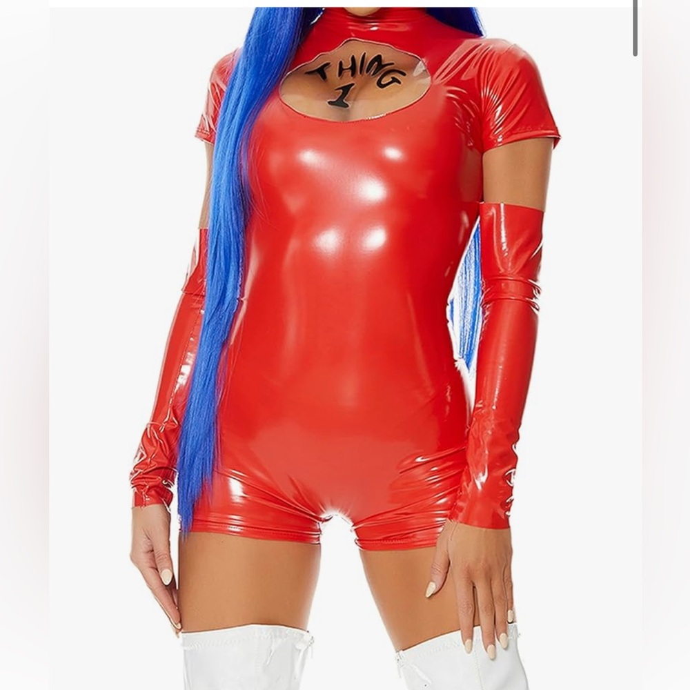 Halloween costume cat in the hat thing 1